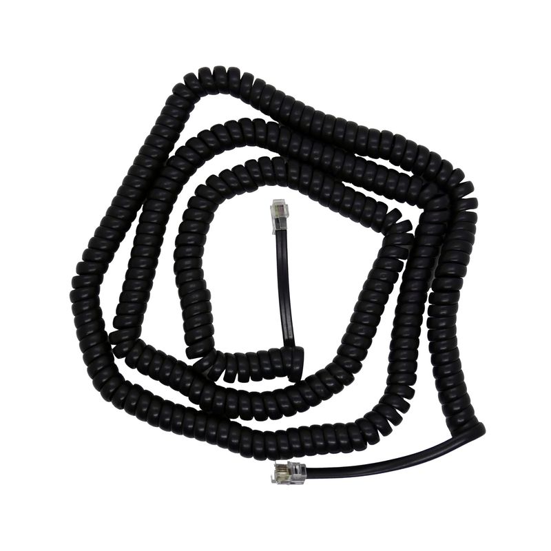 GENERICO - Cable De Teléfono Retráctil Negro T.com, De 7,5 Metros