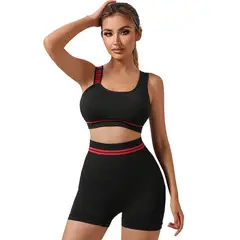 EVERSO - Pack 2 Traje Deportivo De Yoga Para Mujer, Sujetador + Shorts