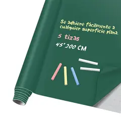 GENERICO - Pizarra Adhesiva Verde Pared Para Tiza Green Sticker 2 Mts