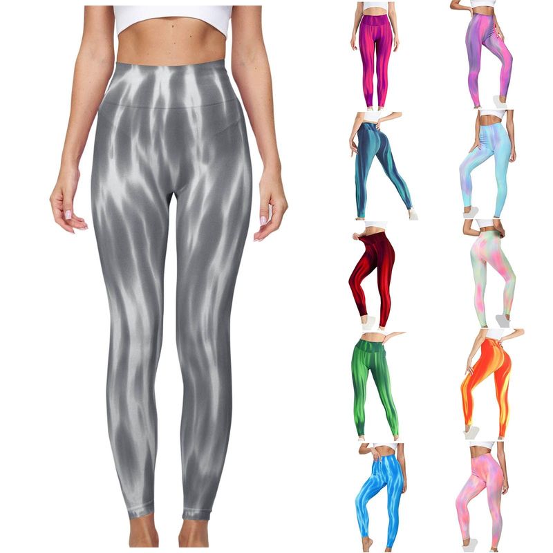 EVERSO - Pack6 Calzas Leggings Mujer Deportivas Aurora Tie-dye Push Up