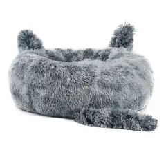 GENERICO - Cama De Mascota Tipo Donut Con Cola - S 40 Cm Luri Pets Gris