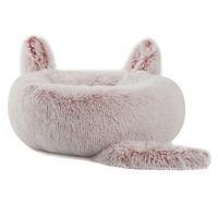 Cama De Mascota Tipo Donut Con Cola - L 60 Cm Luri Pets Rosa