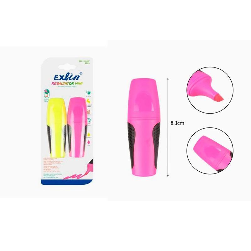 GENERICO - Resaltador Colores Surtidos 2pcs