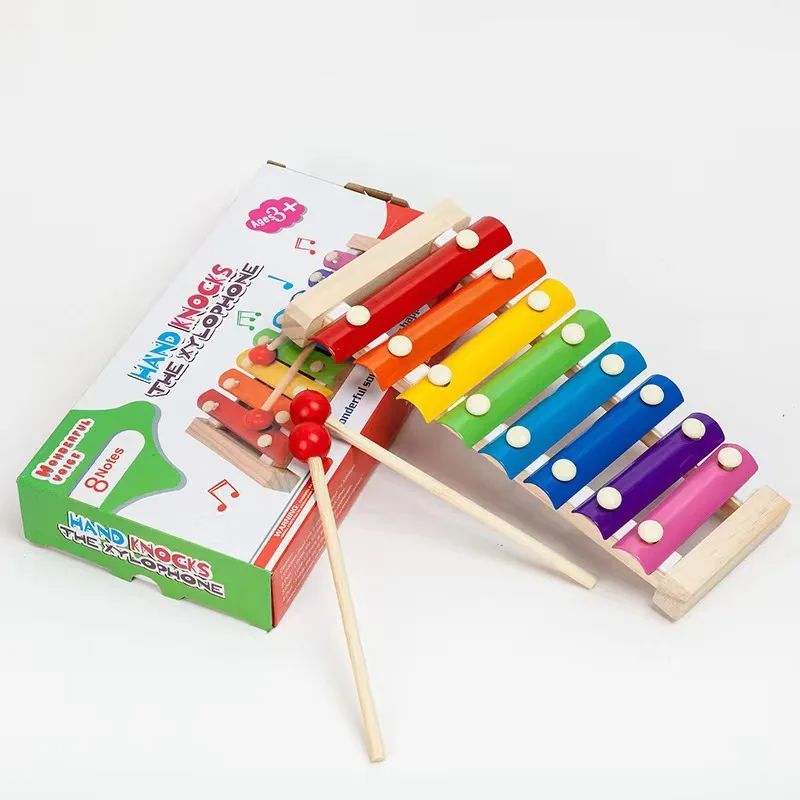 GENERICO - Xilofon De Madera Para Niños 8 Notas Color Multicolor