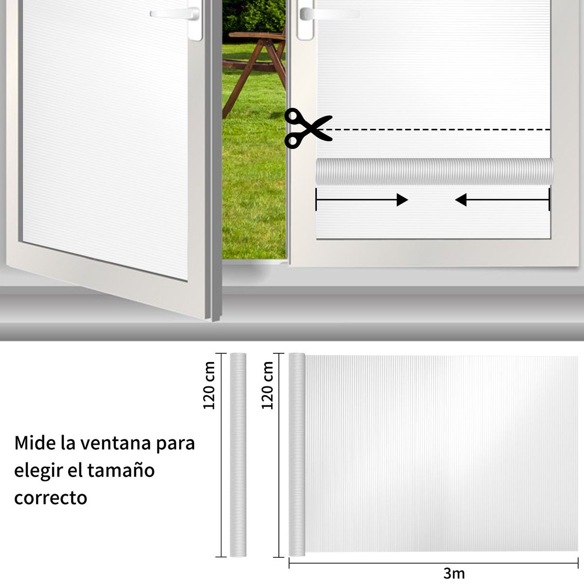 YAYKO - Empavonado Para Vidrios Blanco Privacidad Opaco Film