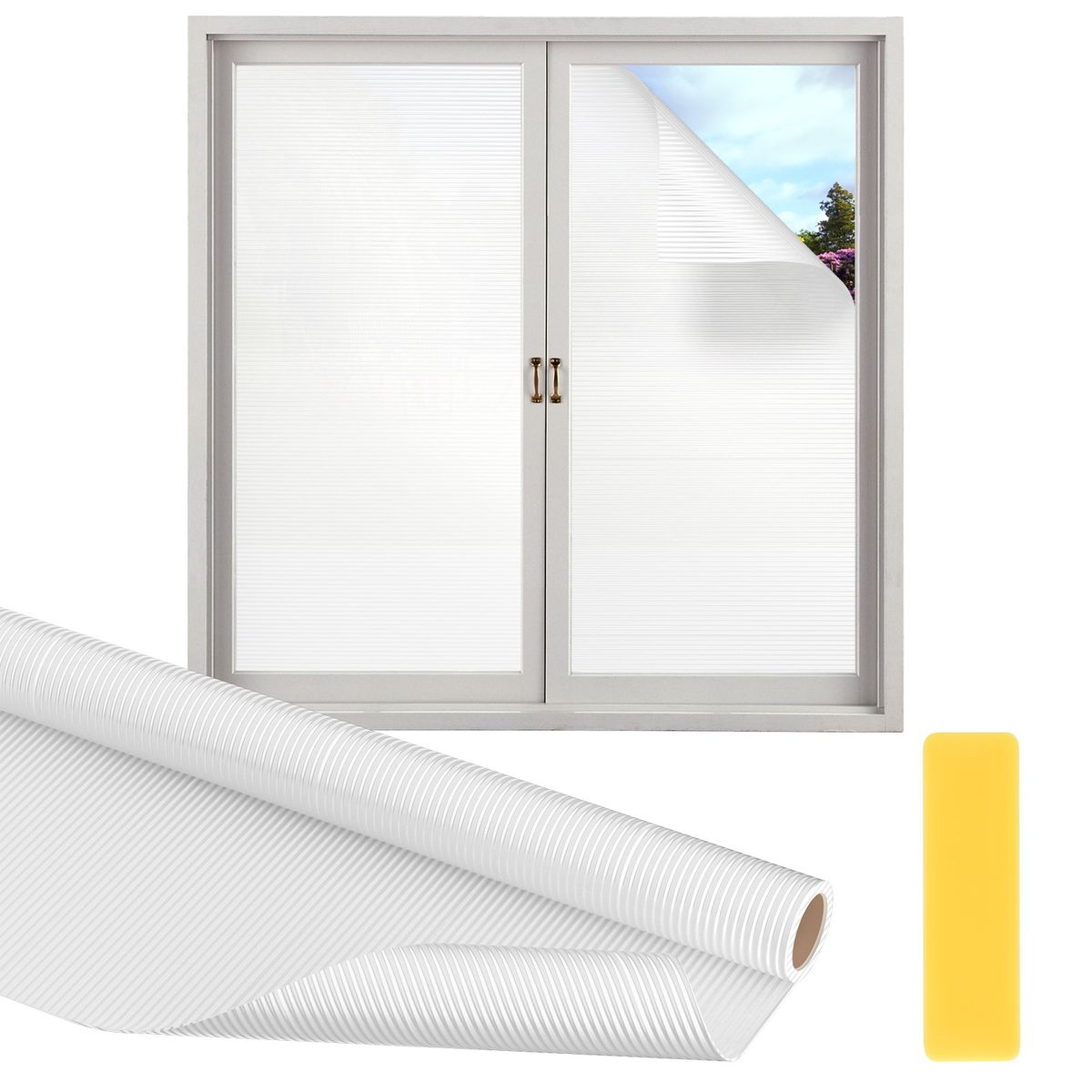 YAYKO - Empavonado Para Vidrios Blanco Privacidad Opaco Film