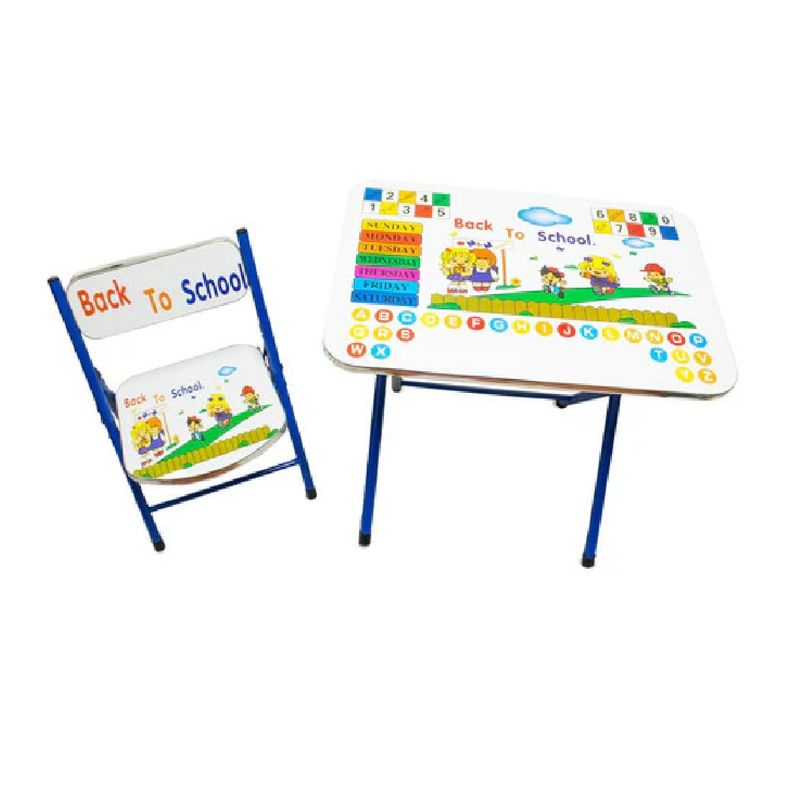 GENERICO - Mesa Plegables y silla  Infantil Niños Set Escritorio Abecedario