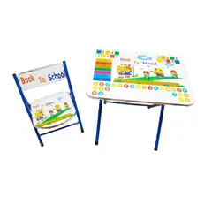 GENERICO - Mesa Plegables y silla Infantil Niños Set Escritorio Abecedario