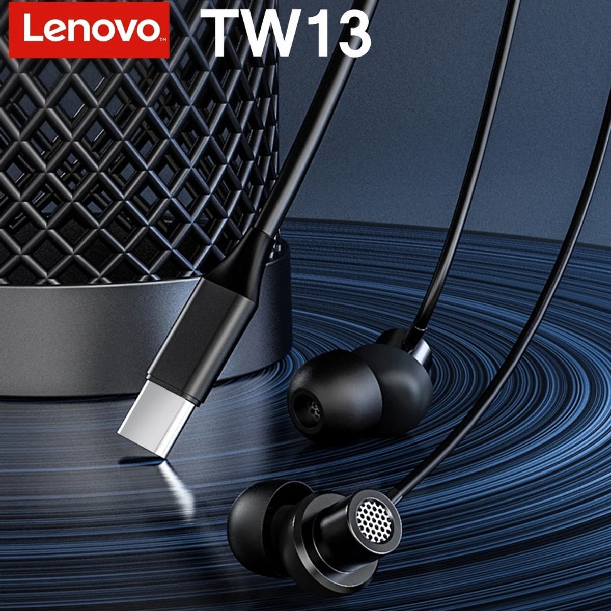 LENOVO - Audífonos Lenovo Usb Tipo-C TW13 In Ear Negro
