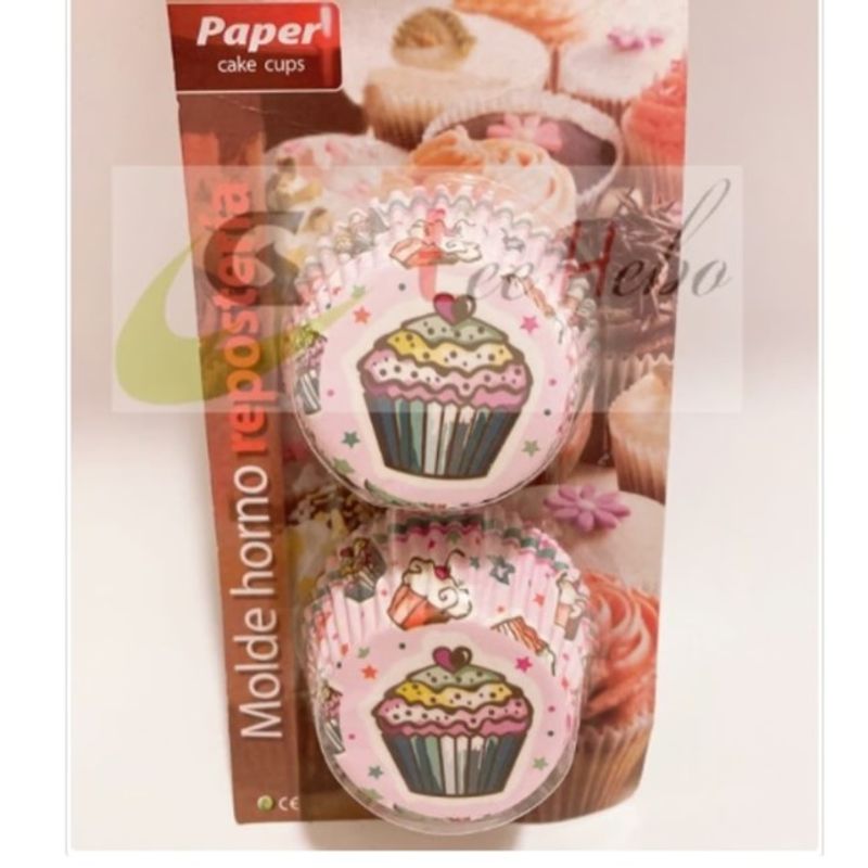 GENERICO - Capsula Cupcake 12cm Para 100 Pcs Reposteria