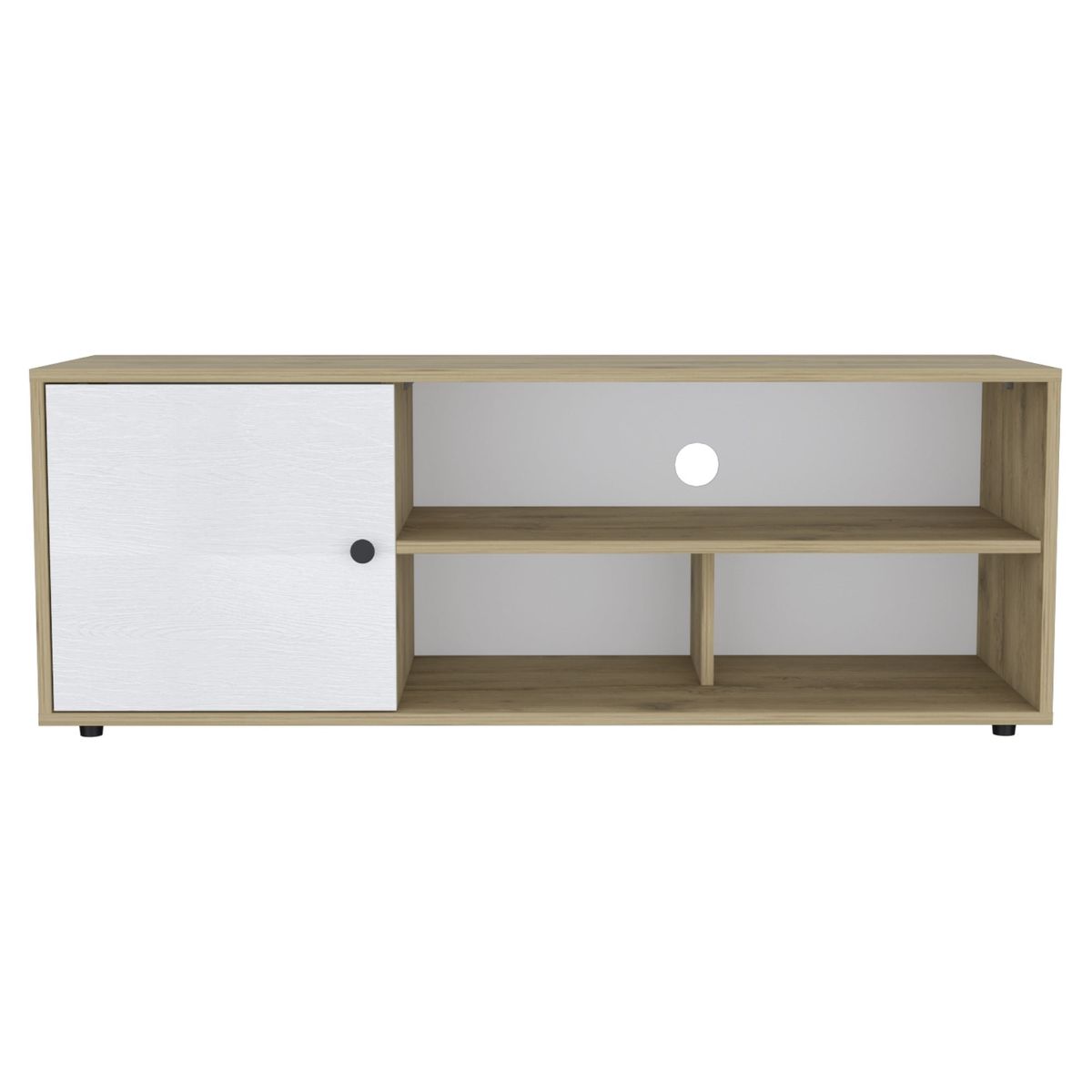 FMFURNITURE - Rack TV 55" Con 1 Puerta Fm-040C Café Claro