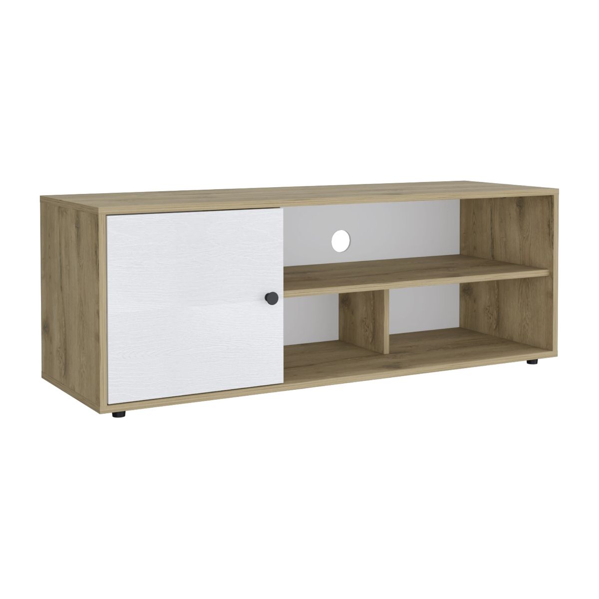 FMFURNITURE - Rack TV 55" Con 1 Puerta Fm-040C Café Claro