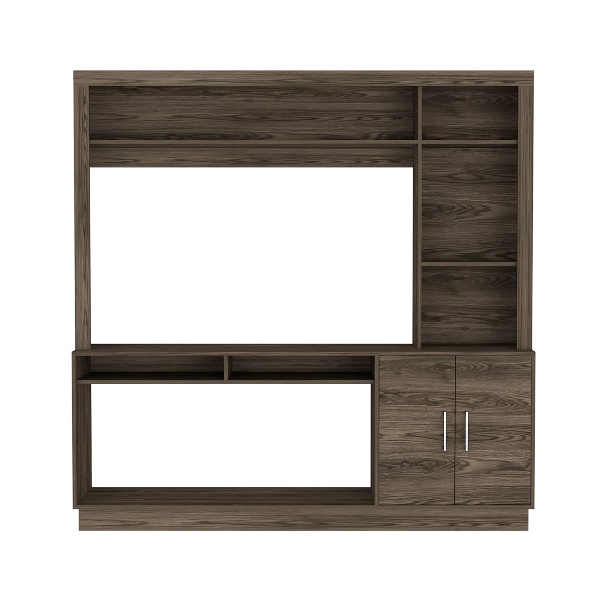 FMFURNITURE - Estante TV 55" 180X180 Cm Fm-041C Café Oscuro