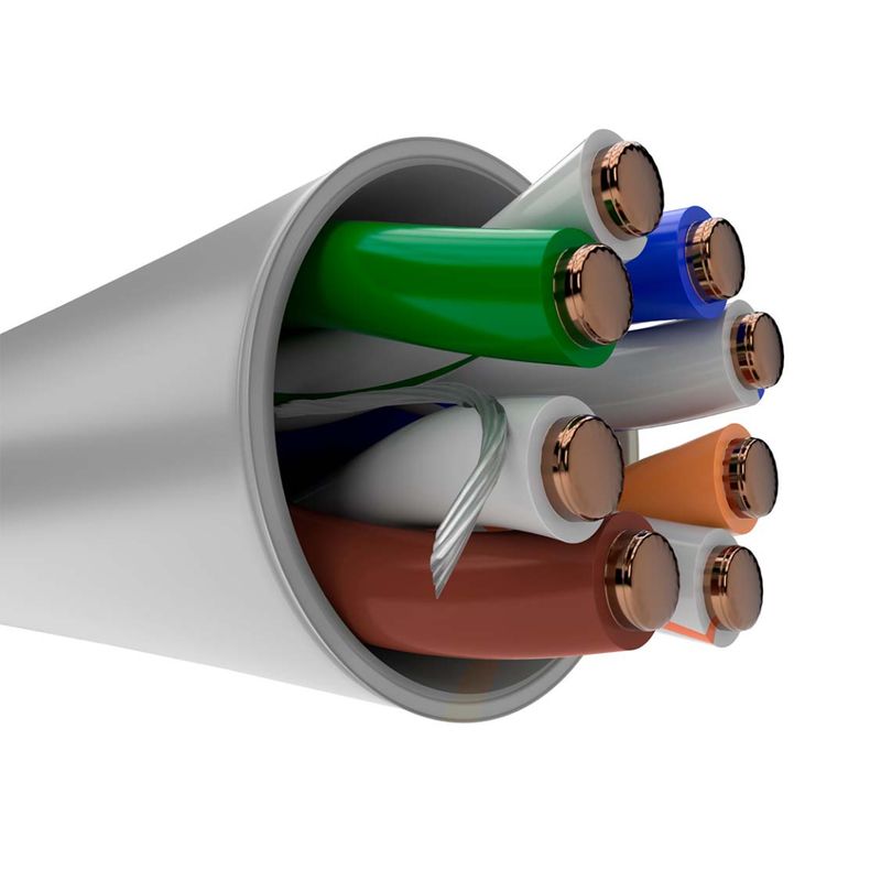NEXXT SOLUTIONS - Cable de Red UTP Cat5e 100% Cobre 100Mts 24AWG Nexxt Gris