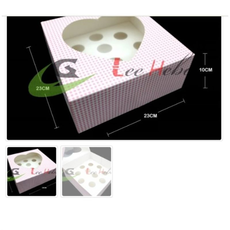 GENERICO - Caja Para Mini Cupcake 10 Puestos 6Pcs