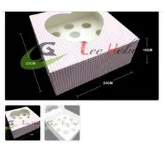 GENERICO - Caja Para Mini Cupcake 10 Puestos 6Pcs
