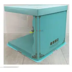GENERICO - Caja PTorta Trans CCeleste 25cm