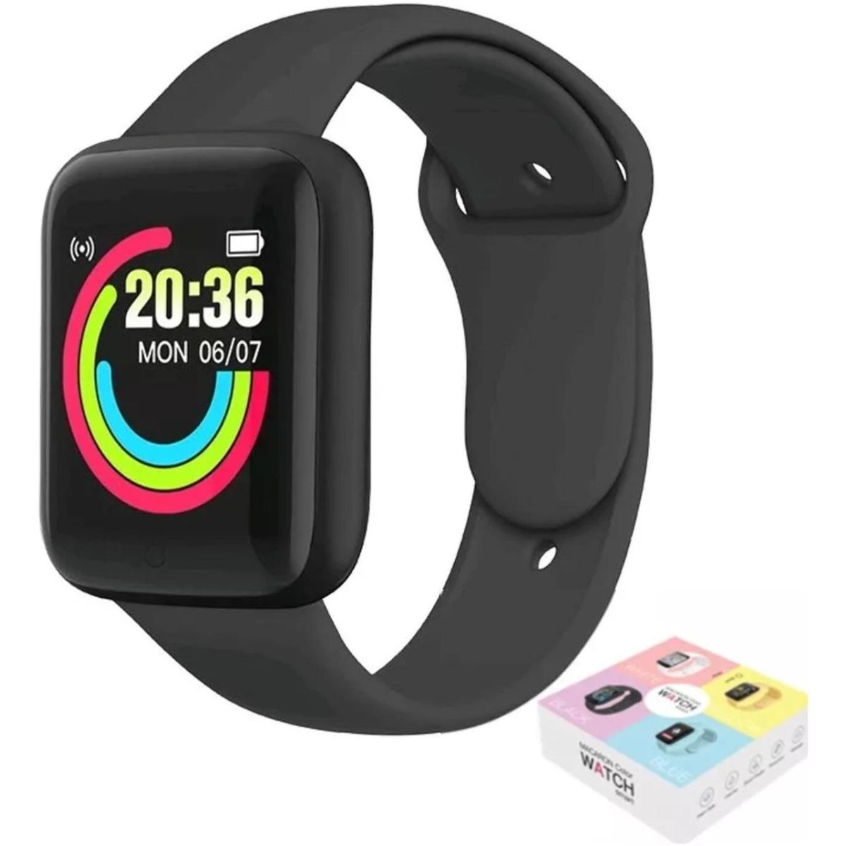 UNIVERSAL - Reloj D20 Smartwatch Inteligente Negro