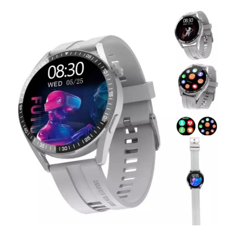 UNIVERSAL - Reloj Wh8 Inteligente Smartwatch Gris  Realiza Llamadas