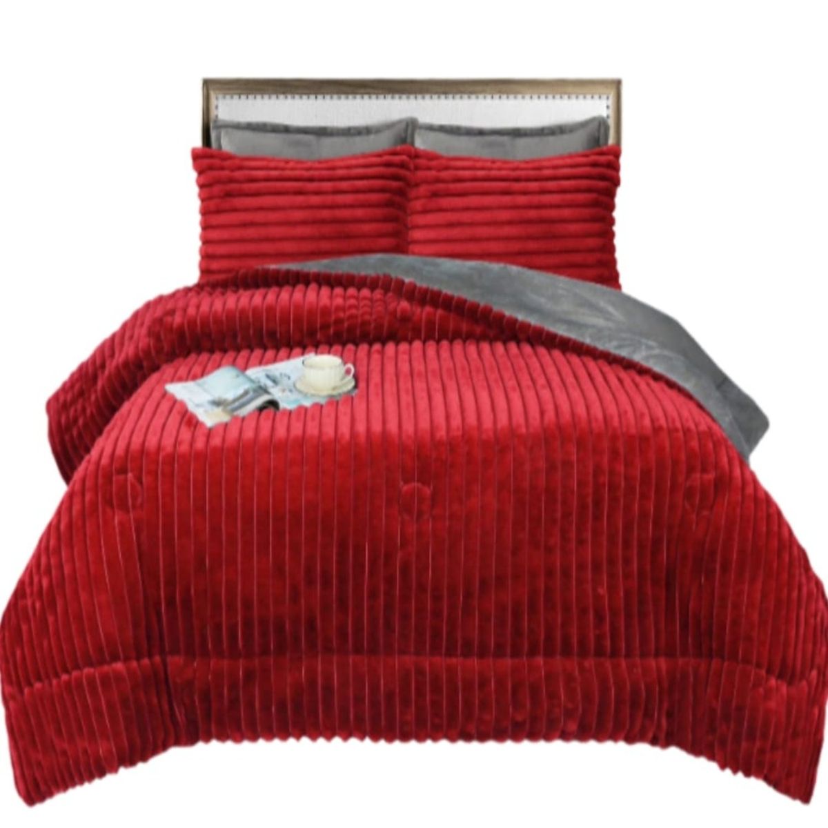 GENERICO - Plumón 2 Plazas Chiporro Textura Lineal Invierno E1