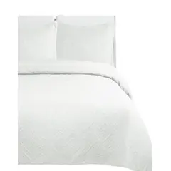 GENERICO - Cubrecama Quilt Unicolor Verano Dos Plazas Ligero E3