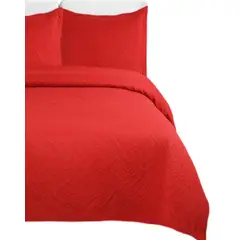 GENERICO - Cubrecama Quilt Verano King Unicolor Ligero E4
