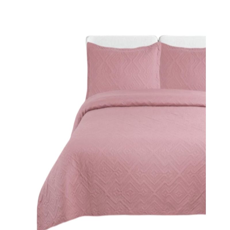 GENERICO - Cubrecama Quilt Verano King Unicolor Ligero E3