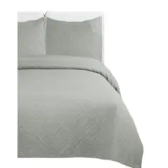 GENERICO - Cubrecama Quilt Unicolor Verano Dos Plazas Ligero E2