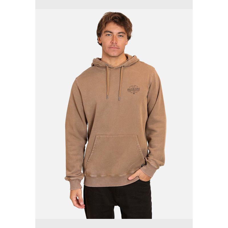 MAUI AND SONS - Poleron Canguro The Real Surf Khaki Hombre Maui And Sons