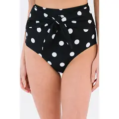 GLORIAHOON - Calzon Bottom De Baño Talle Alto Control Lunares