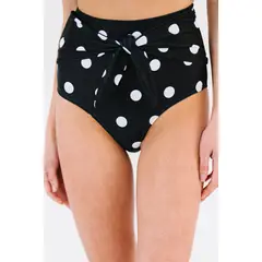 GLORIAHOON - Calzon Bottom De Baño Talle Alto Control Lunares