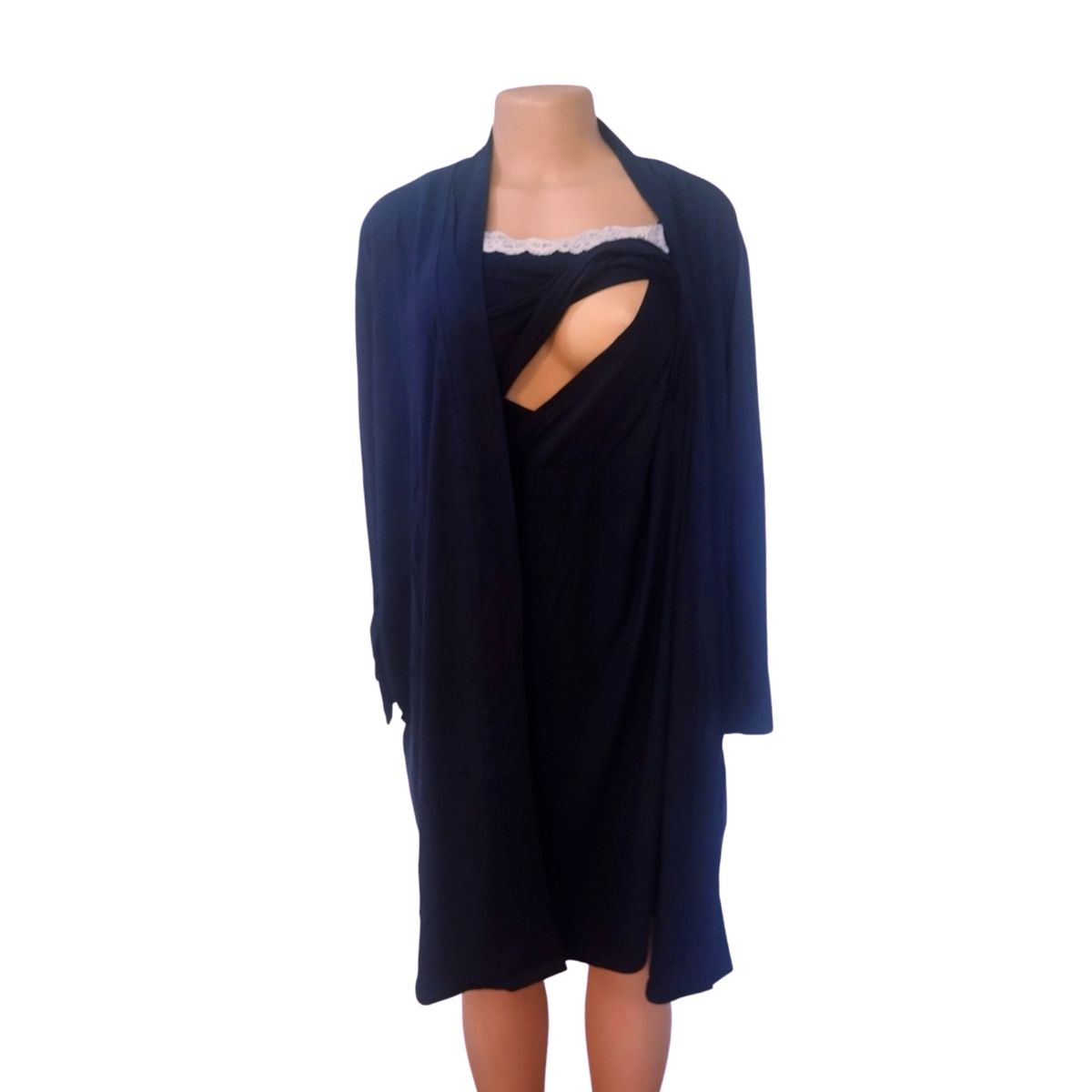 MEDIA LUNA - Pijama maternal bata levantadora y camisola para lactancia