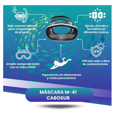 Imagen 2 del producto Mascara Buceo Snorkel M-41 Comodidad Visión Precisa