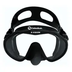 CABOSUB - Máscara Buceo y Snorkeling X-Vision Claridad Total - Negro