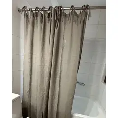 GENERICO - Cortina de baño 190x190 de gasa 100% algodón
