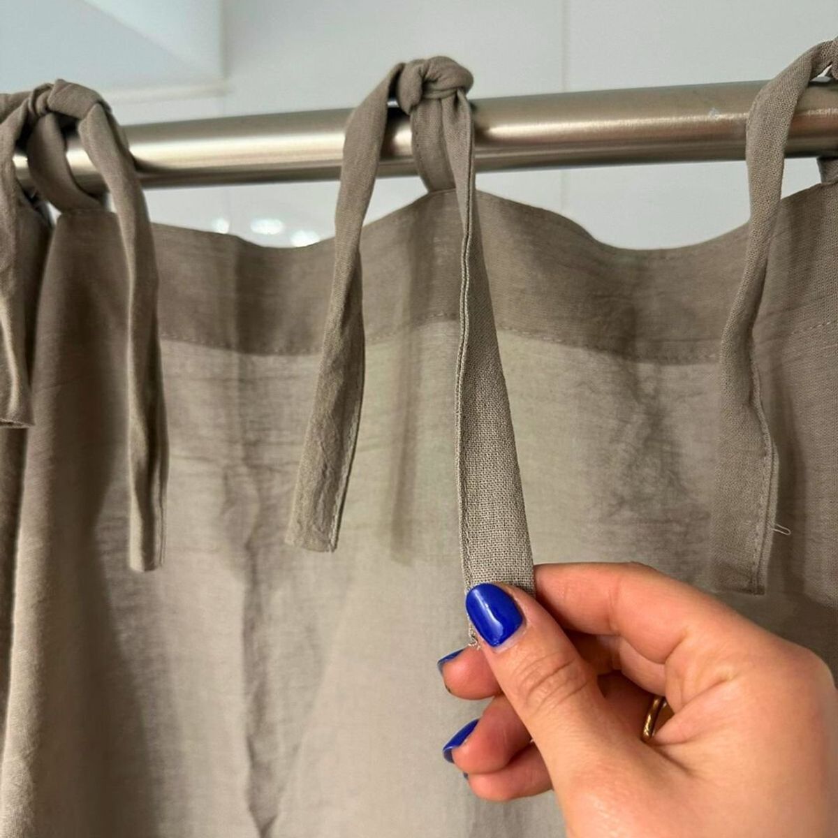 GENERICO - Cortina de baño 190x190 de gasa 100% algodón