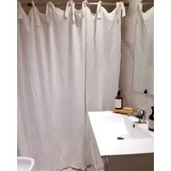 GENERICO - Cortina de baño 190x190 de gasa 100% algodón