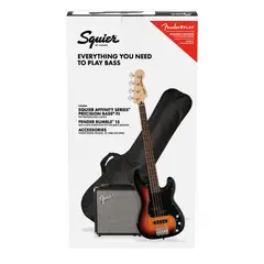 SQUIER - Pack Bajo Eléctrico Precision Bass Affinity 3-Color Sunburst -
