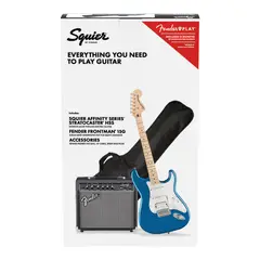SQUIER - Pack Guitarra Eléctrica Stratocaster Affinity HSS Lake Placid Blue -