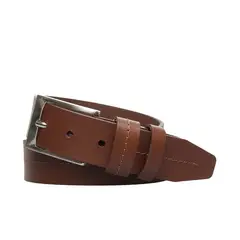 CRAFTMEN - Cinturón de hombre Davies Café 100% cuero natural