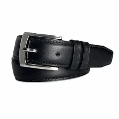 CRAFTMEN - Cinturón de hombre Clark Negro 100% cuero natural
