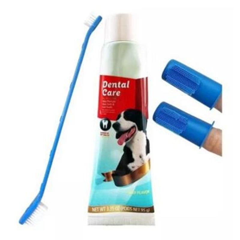 ANGELES DEL HOGAR - Set Higiene Dental con Cepillo de Dientes para Perros