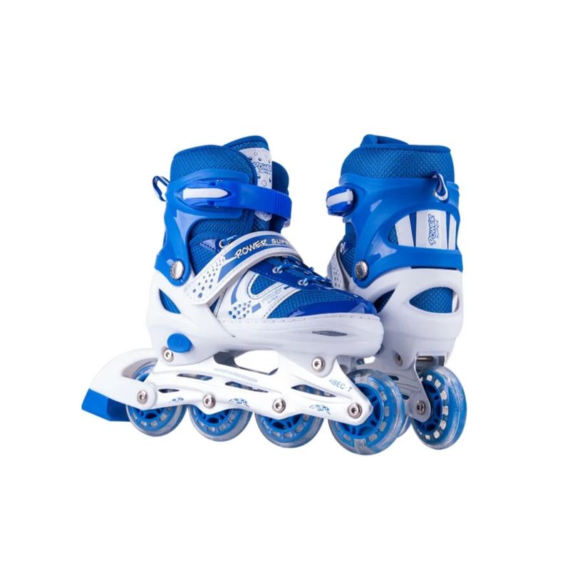 GENERICO - Patines Lineales Azul Ajustables Talla M 33-36