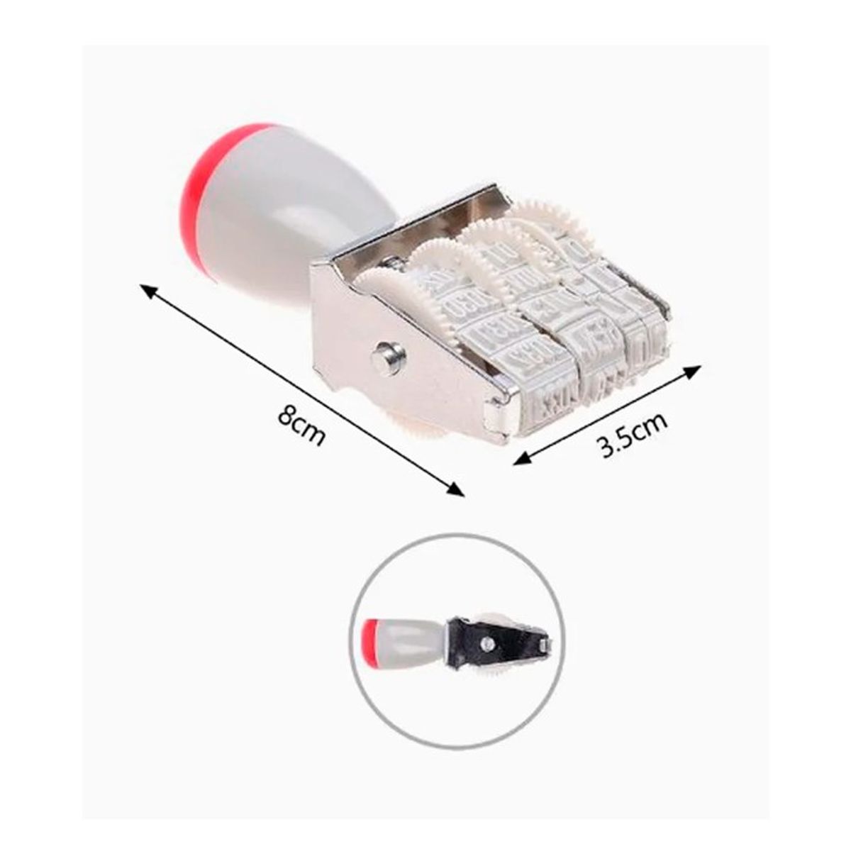 GENERICO - Sellos de Fechas Occidental 35x8cm Blanco Con Rosa