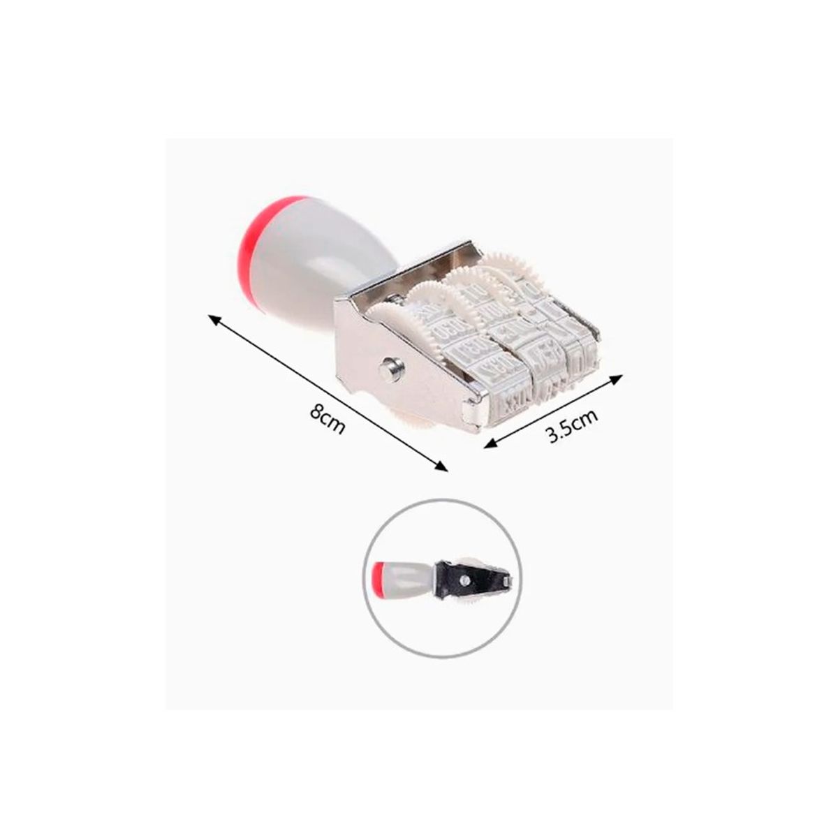 GENERICO - Sellos de Fechas Occidental 35x8cm Blanco Con Rosa