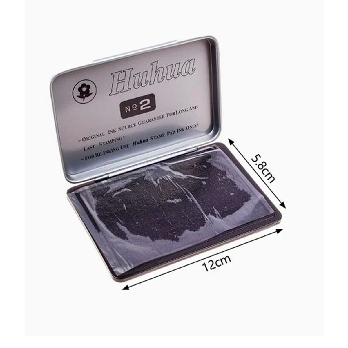 GENERICO - Almohadilla Para Tinta negra  5.8x12cm