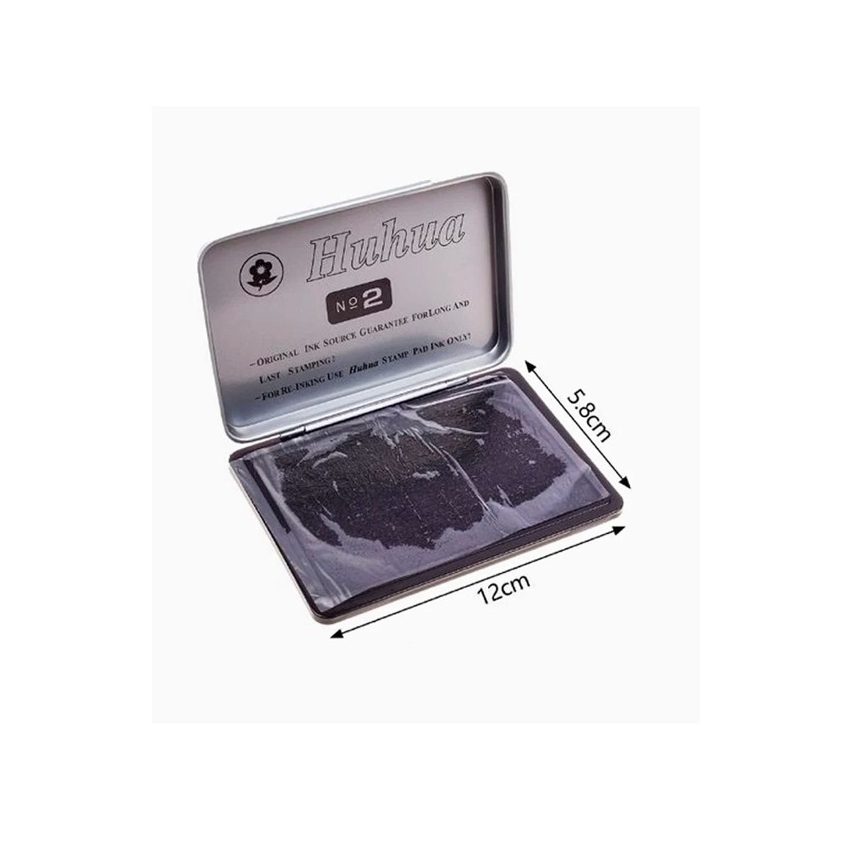 GENERICO - Almohadilla Para Tinta negra  5.8x12cm