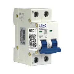 LEXO - Interruptor Automatico Omnipolar 2x10A 6KA Curva C