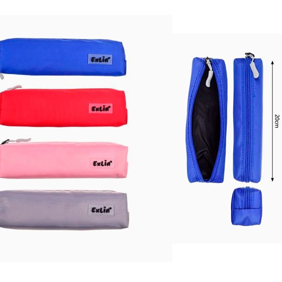 GENERICO - Estuche Escolar Colores Surtidos 20cm