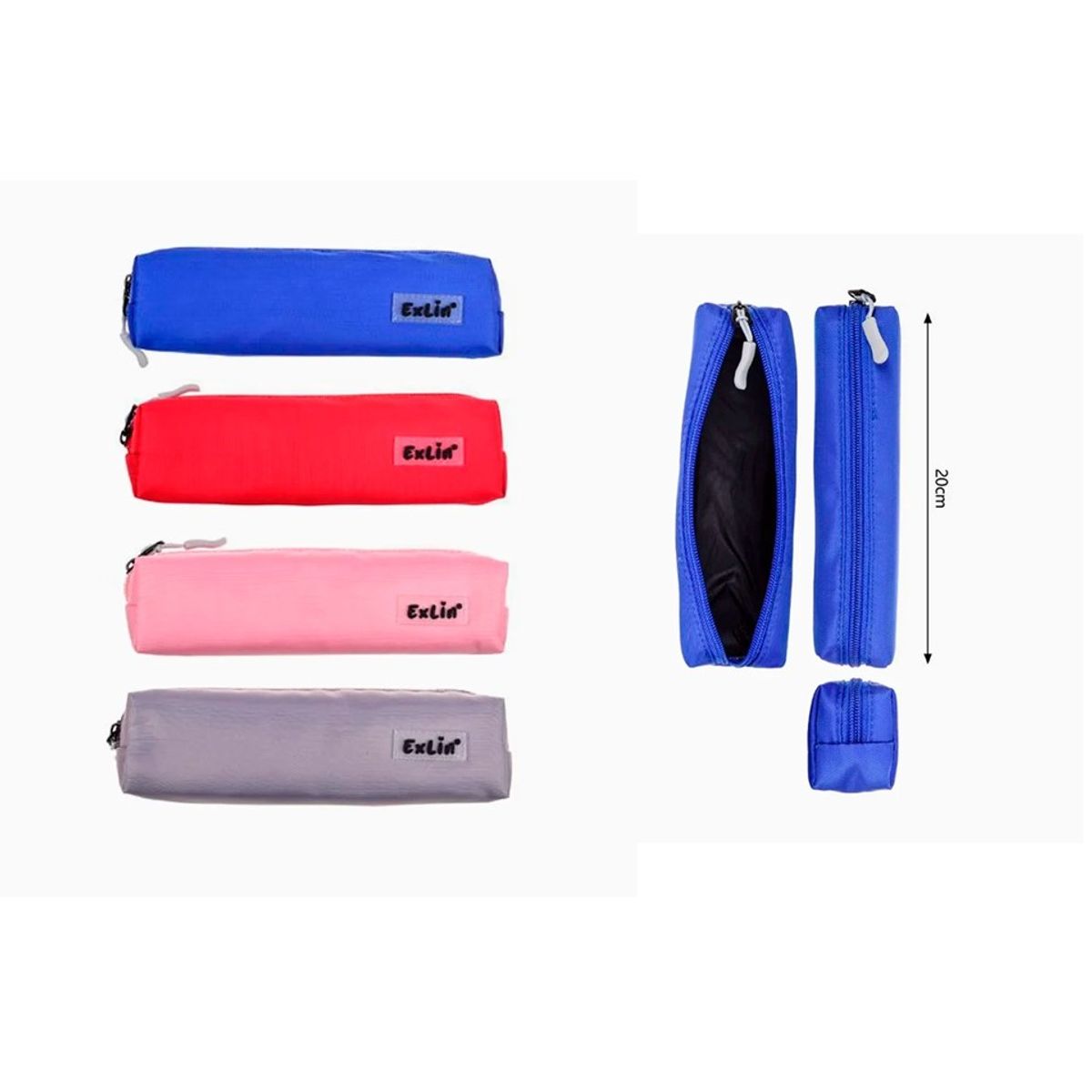 GENERICO - Estuche Escolar Colores Surtidos 20cm